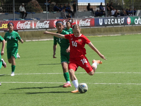 Елена Голик забила три мяча в ворота сборной Узбекистана